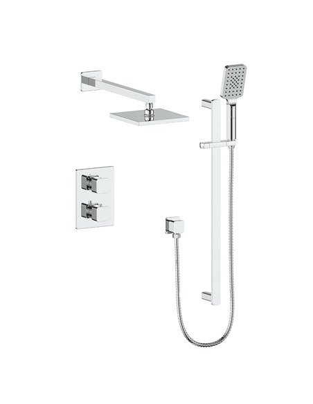 Vogt SET.NU.220.214 Niveau 2-Way TH Set - Rainhead and Handheld - 4" Ceiling Arm