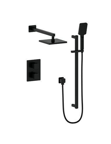 Vogt SET.NU.220.214 Niveau 2-Way TH Set - Rainhead and Handheld - 4" Ceiling Arm