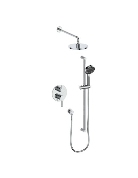 Vogt SET.OR.210.218 Worgl 2-Way PB Set - Rainhead and Handheld - 8" Ceiling Arm