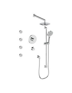 Vogt SET.WL.141.818 Worgl 3 / 4" TH Shower System with Exposed Body Jets - 8" Ceiling Arm