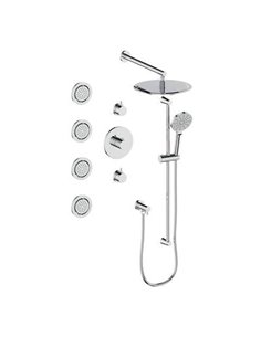 Vogt SET.WL.142.938 Worgl 3 / 4" TH Shower System with In-Wall Body Jets - 8" Ceiling Arm