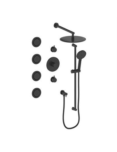 Vogt SET.WL.142.938 Worgl 3 / 4" TH Shower System with In-Wall Body Jets - 8" Ceiling Arm