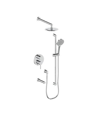 Vogt SET.WL.310.314 Worgl 3-Way PB Shower Set - 4" Ceiling Arm