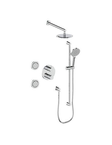 Vogt SET.WL.320.718 Worgl 3-Way TH Shower Set with Body Jets - 8" Ceiling Arm