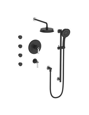 Vogt SET.Z1.141.814 Zehn 3 / 4" TH Set with Exposed Jets - 4" Ceiling Arm