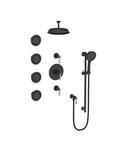 Vogt SET.Z1.142.934 Zehn 3 / 4" TH Set with In-Wall Jets - 4" Ceiling Arm