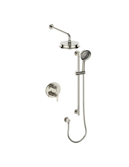 Vogt SET.Z1.220.214 Zehn 2-Way TH Set - Rainhead and Handheld - 4" Ceiling Arm