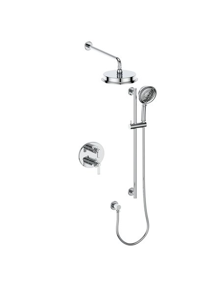 Vogt SET.Z1.220.218 Zehn 2-Way TH Set - Rainhead and Handheld - 8" Ceiling Arm