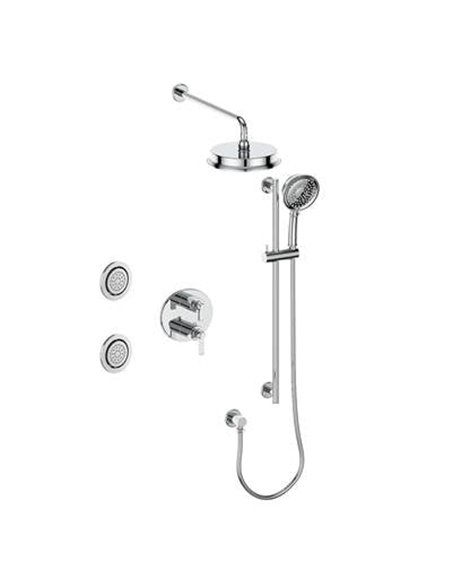 Vogt SET.Z1.320.718 Zehn 3-Way TH Set with Jets - 8" Ceiling Arm