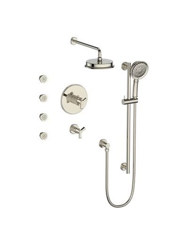 Vogt SET.Z3.141.814 Zehn 3 / 4" TH Set with Exposed Jets - 4" Ceiling Arm