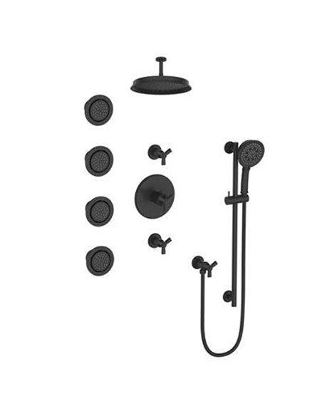 Vogt SET.Z3.142.938 Zehn 3 / 4" TH Set with In-Wall Jets - 8" Ceiling Arm