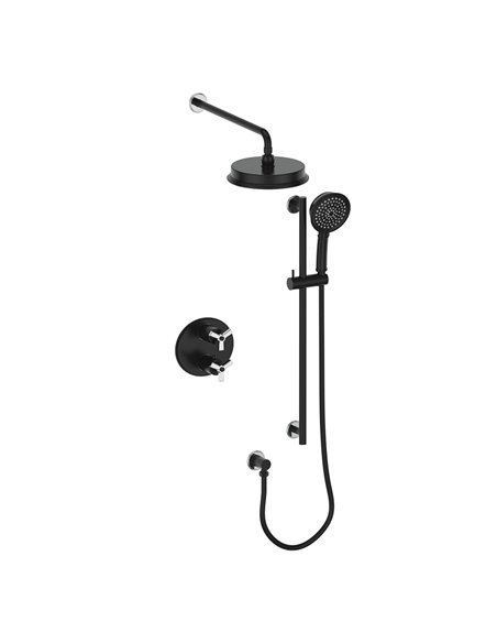 Vogt SET.Z3.220.218 Zehn 2-Way TH Set - Rainhead and Handheld - 8" Ceiling Arm