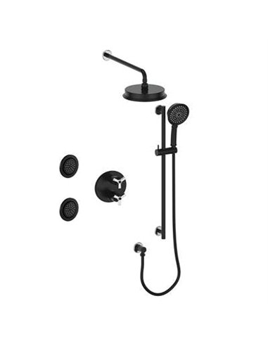 Vogt SET.Z3.320.714 Zehn 3-Way TH Set with Jets - 4" Ceiling Arm