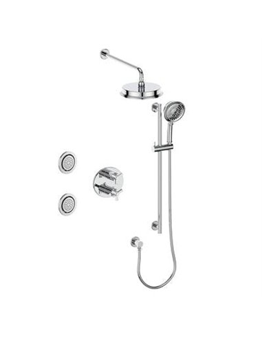 Vogt SET.Z3.320.718 Zehn 3-Way TH Set with Jets - 8" Ceiling Arm