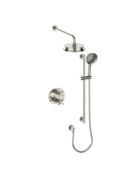 Vogt SET.Z4.220.214 Zehn 2-Way TH Set - Rainhead and Handheld - 4" Ceiling Arm