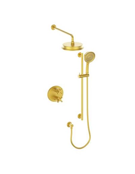 Vogt SET.Z4.220.218 Zehn 2-Way TH Set - Rainhead and Handheld - 8" Ceiling Arm