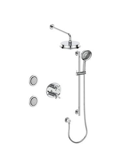 Vogt SET.Z4.320.718 Zehn 3-Way TH Set with Jets - 8" Ceiling Arm