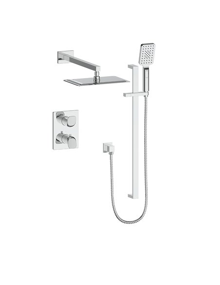 Vogt TM.AU.220.218 Antau Trim For 2-Way TH Set - Rainhead and Handheld - 8" Ceiling Arm