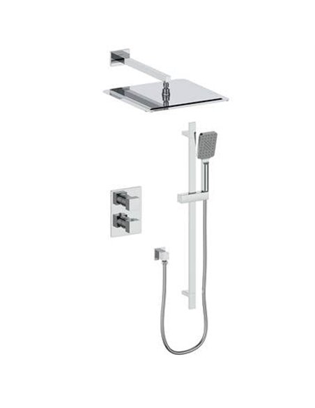 Vogt TM.KG.220.234 Kapfenberg Trim For 2-Way TH Set - 12" Rainhead and Handheld - 4" Ceiling Arm