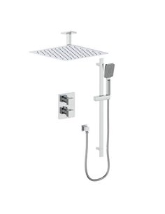 Vogt TM.KG.220.248 Kapfenberg Trim For 2-Way TH Set - 16" Rainhead and Handheld - 8" Ceiling Arm