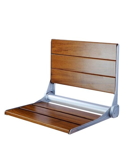 Virta Wall Hung Foldable Shower Seat with Back