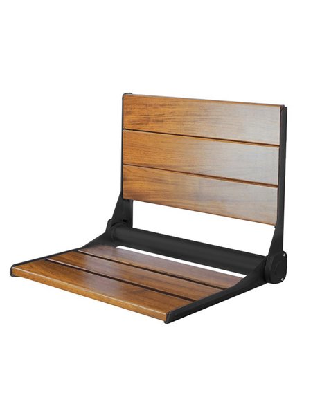 Virta Wall Hung Foldable Shower Seat with Back