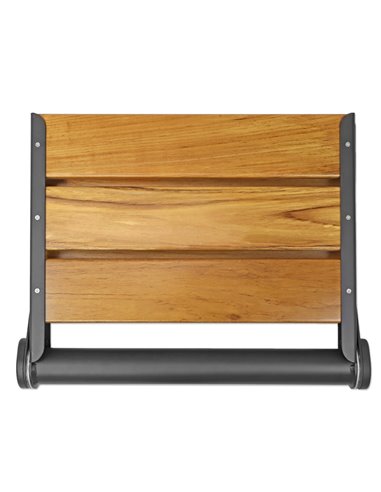 Virta Wall Hung Foldable Shower Seat with Back