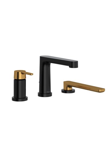 Riobel Nibi TNB16 3-Piece Type P Pressure Balance Deck-Mount Tub Filler With Handshower Trim