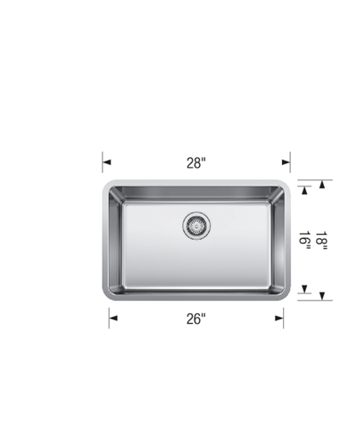 BLANCO FORMERA U 28 LARGE SINGLE