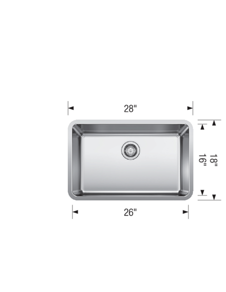 BLANCO FORMERA U 28 LARGE SINGLE