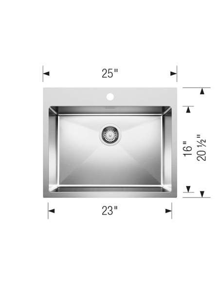 BLANCO QUATRUS R15 DROP IN 1.0 MEDIUM