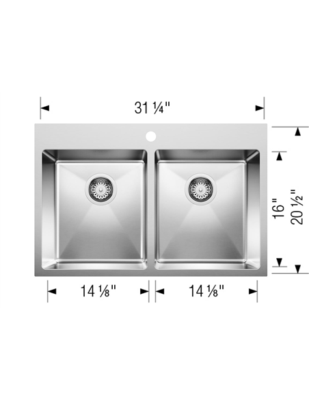 BLANCO QUATRUS R15 DROP IN 2.0