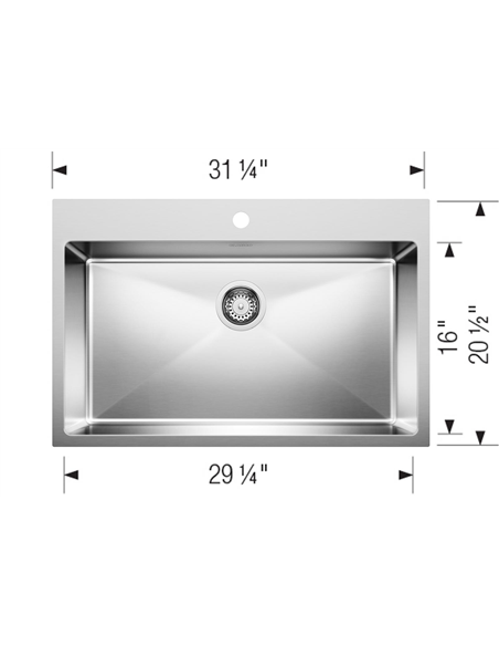 BLANCO QUATRUS R15 DROP IN SUPER SINGLE