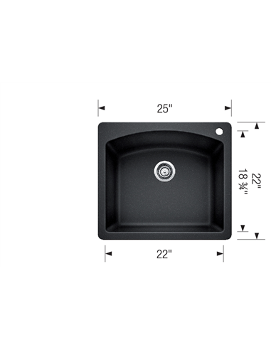 BLANCO DIAMOND 1 COAL BLACK