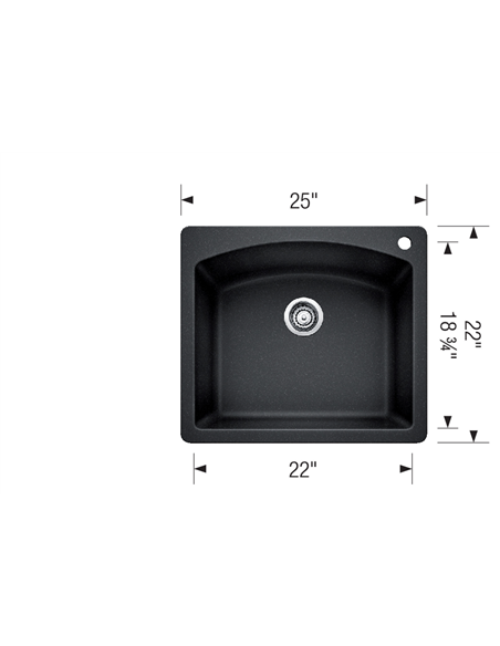 BLANCO DIAMOND 1 COAL BLACK