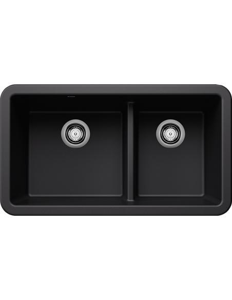 BLANCO IKON 33 APRON 1.75 LOW DIVIDE COAL BLACK