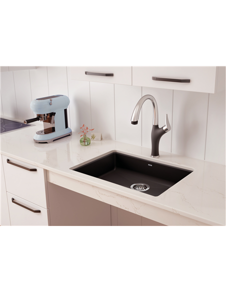 BLANCO PRECIS 25 ADA SINGLE DUAL MOUNT COAL BLACK