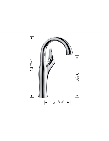 BLANCO ARTONA BAR 1.5 GPM CHROME 