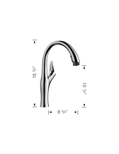 BLANCO ARTONA PULL DOWN 1.5 GPM PVD STEEL  2