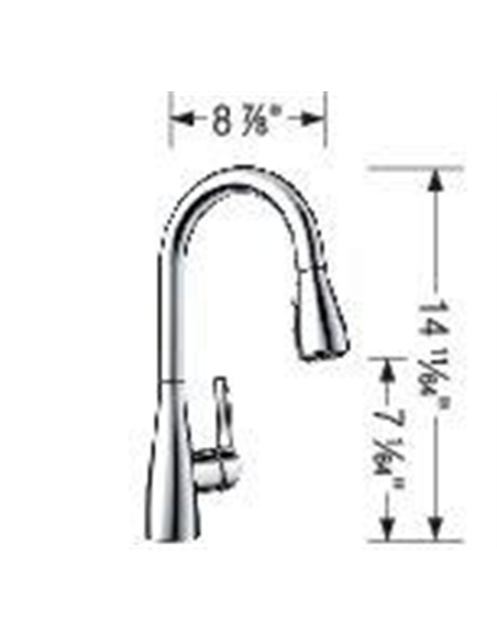 BLANCO ATURA BAR 1.5 GPM MATTE BLACK