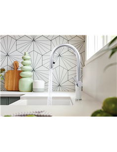 BLANCO URBENA PULL DOWN 1.5 GPM CHROME/COAL BLACK 2