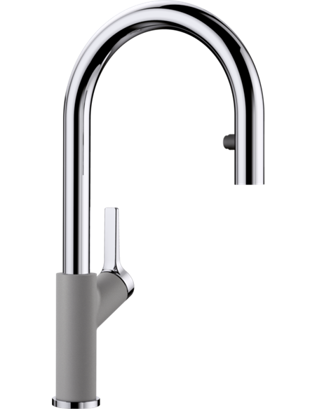 BLANCO URBENA PULL DOWN 1.5 GPM CHROME/METALLIC GRAY