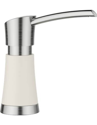 BLANCO ARTONA SOAP DISPENSER PVD STEEL/SOFT WHITE