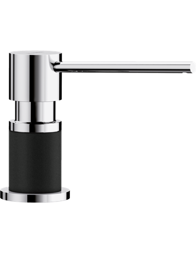 BLANCO LATO SOAP DISPENSER CHROME/COAL BLACK