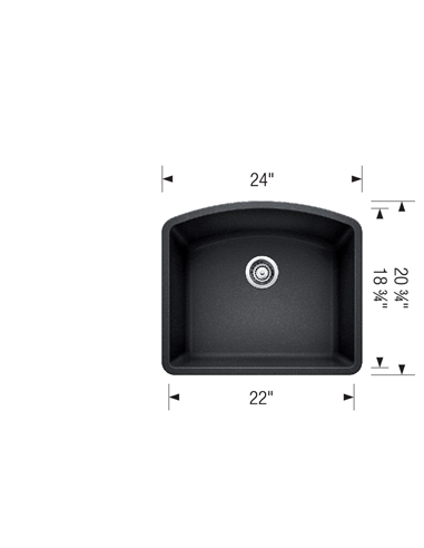 BLANCO DIAMOND U 1 COAL BLACK