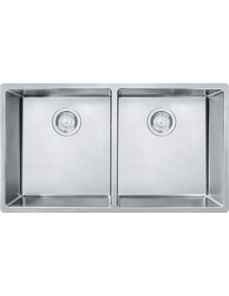 Franke CUX120-CA Cube Undermount 18G Stainless Steel Double 36Cab