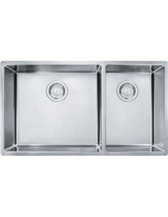 Franke CUX160-CA Cube Undermount 18G Stainless Steel Double 36Cab