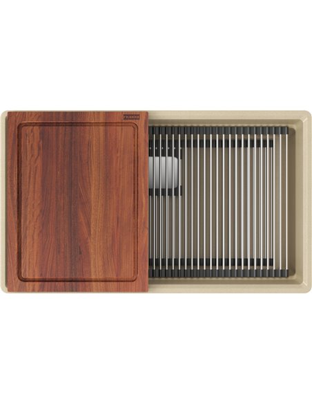 Franke PKG11031-WKC Peak Undermount Granite Single 36Cab Workcenter