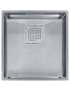 Franke PKX11016-S Peak Undermount 16G Stainless Steel Single 21Cab with Strainer Basket