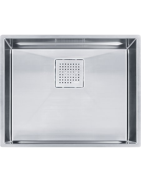 Franke PKX11021-S Peak Undermount 16G Stainless Steel Single 27Cab with Strainer Basket